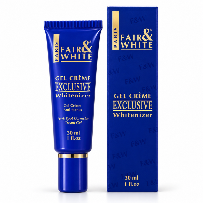 Fair & White Exclusive Whitenizer Gel Cream 30 ml tube and carton.