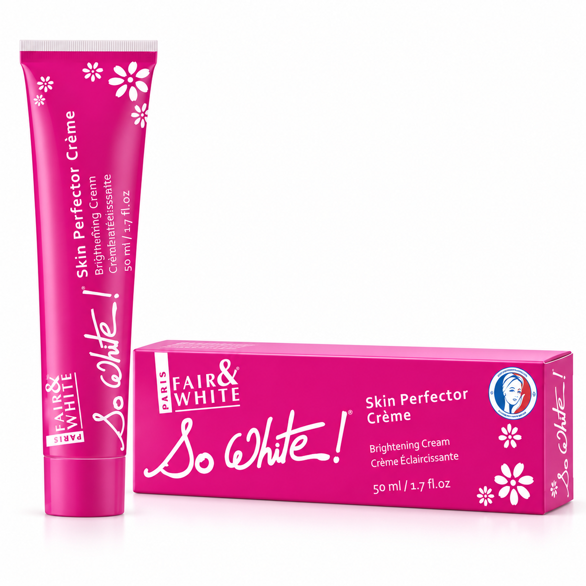 Fair & White So White Skin Perfector Brightening Cream – 50 ml on a white background